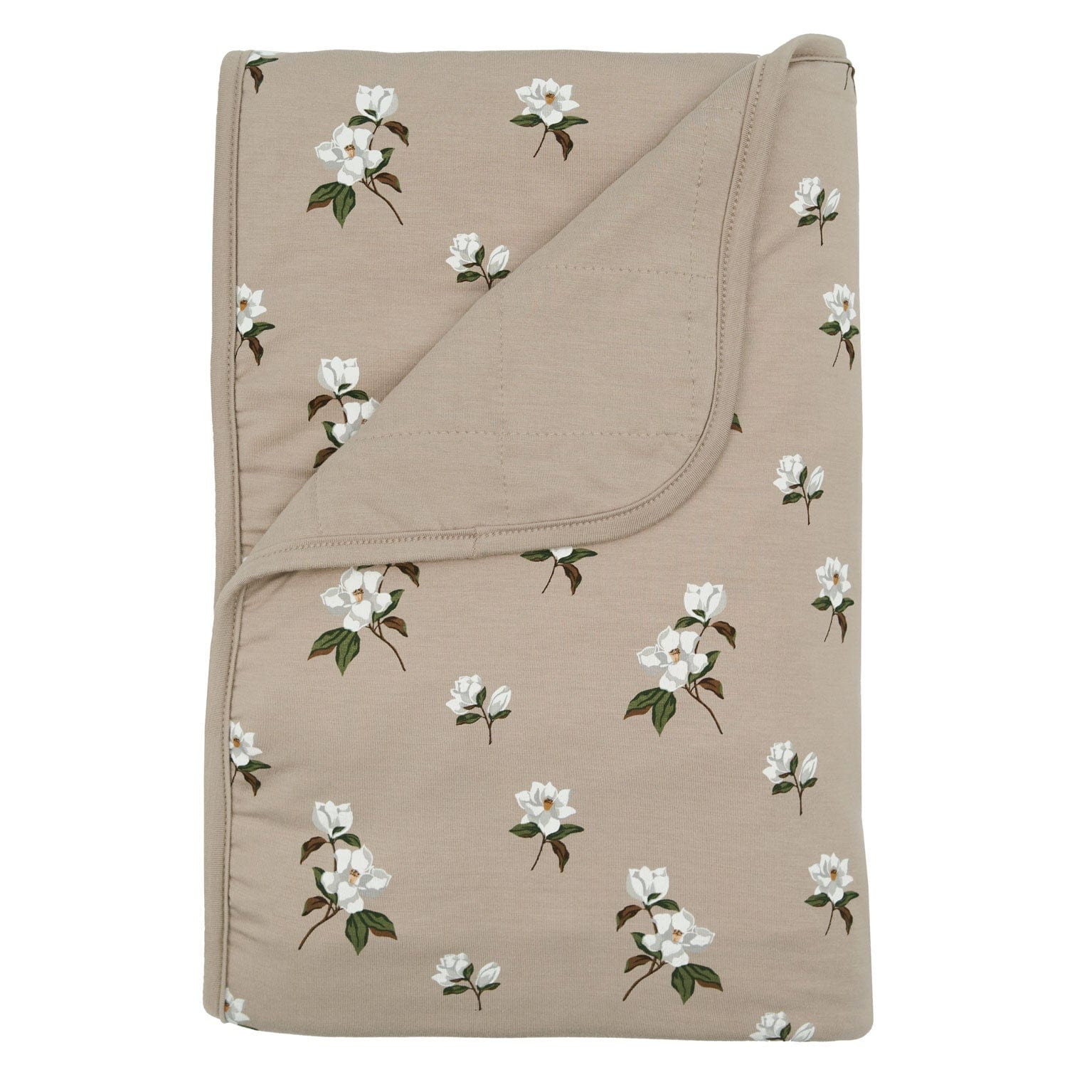 Toddler Blanket in Small Khaki Magnolia 1.0 | Kyte BABY