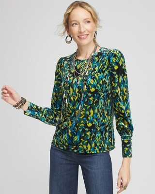 Ikat Velvet Long Sleeve Tee | Chico's