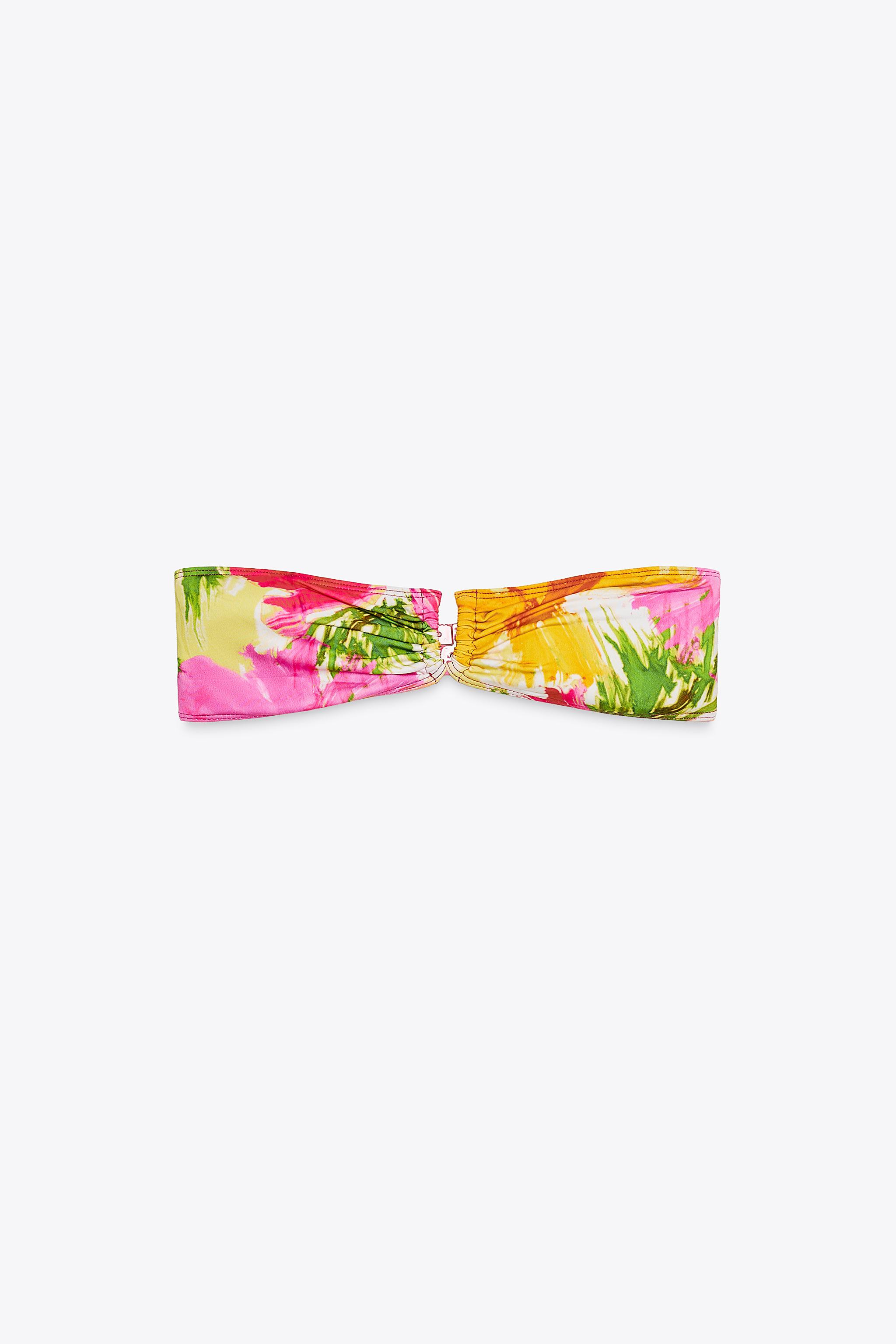 PRINTED BIKINI TOP | Zara UK