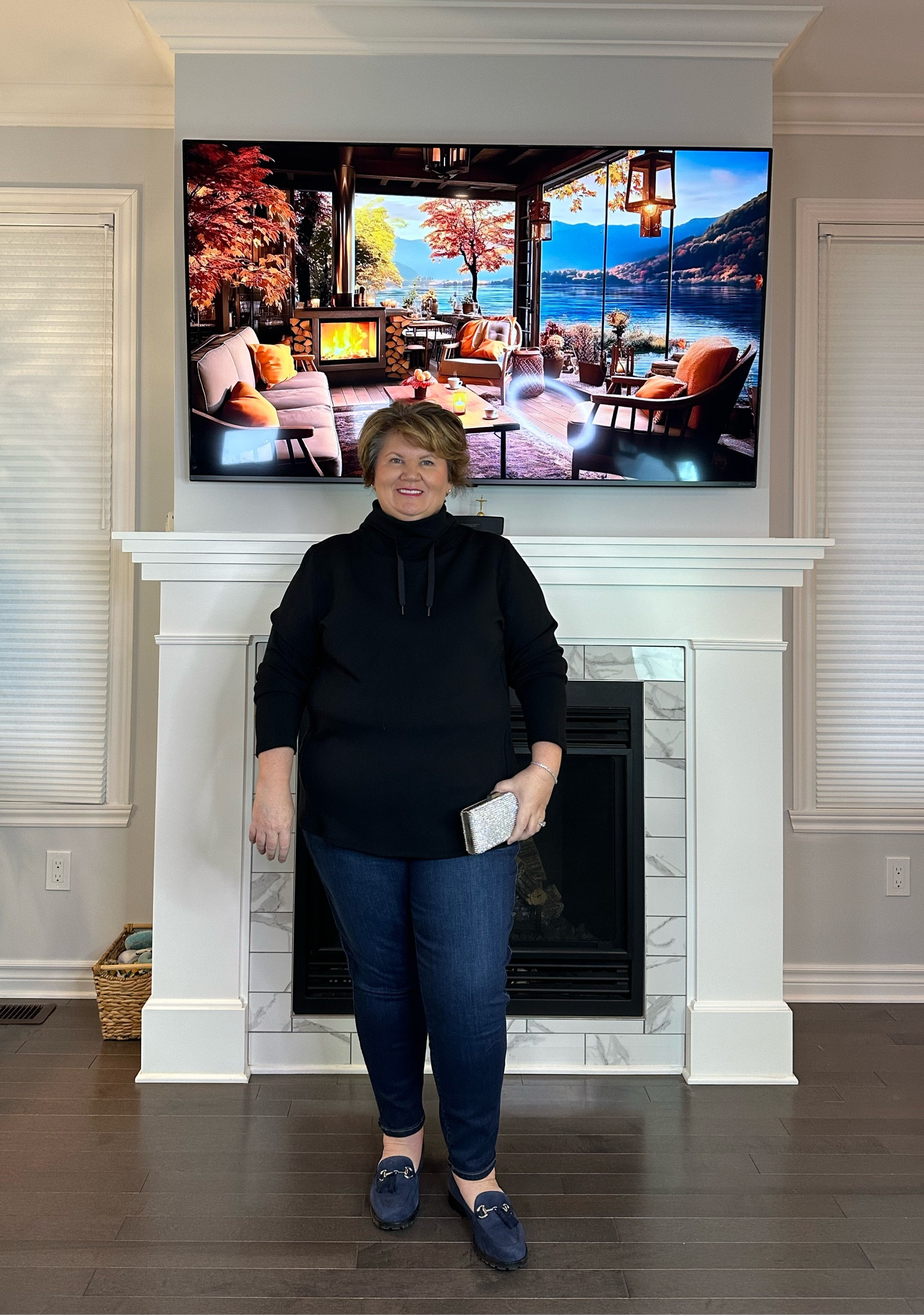 Outfit for the day, Spanx  petite length jeans and Pullover. 
#spanx #plussize #plussizejeans #appleshape #fashionover50 #ootd #over50


#LTKplussize #LTKSeasonal #LTKover40