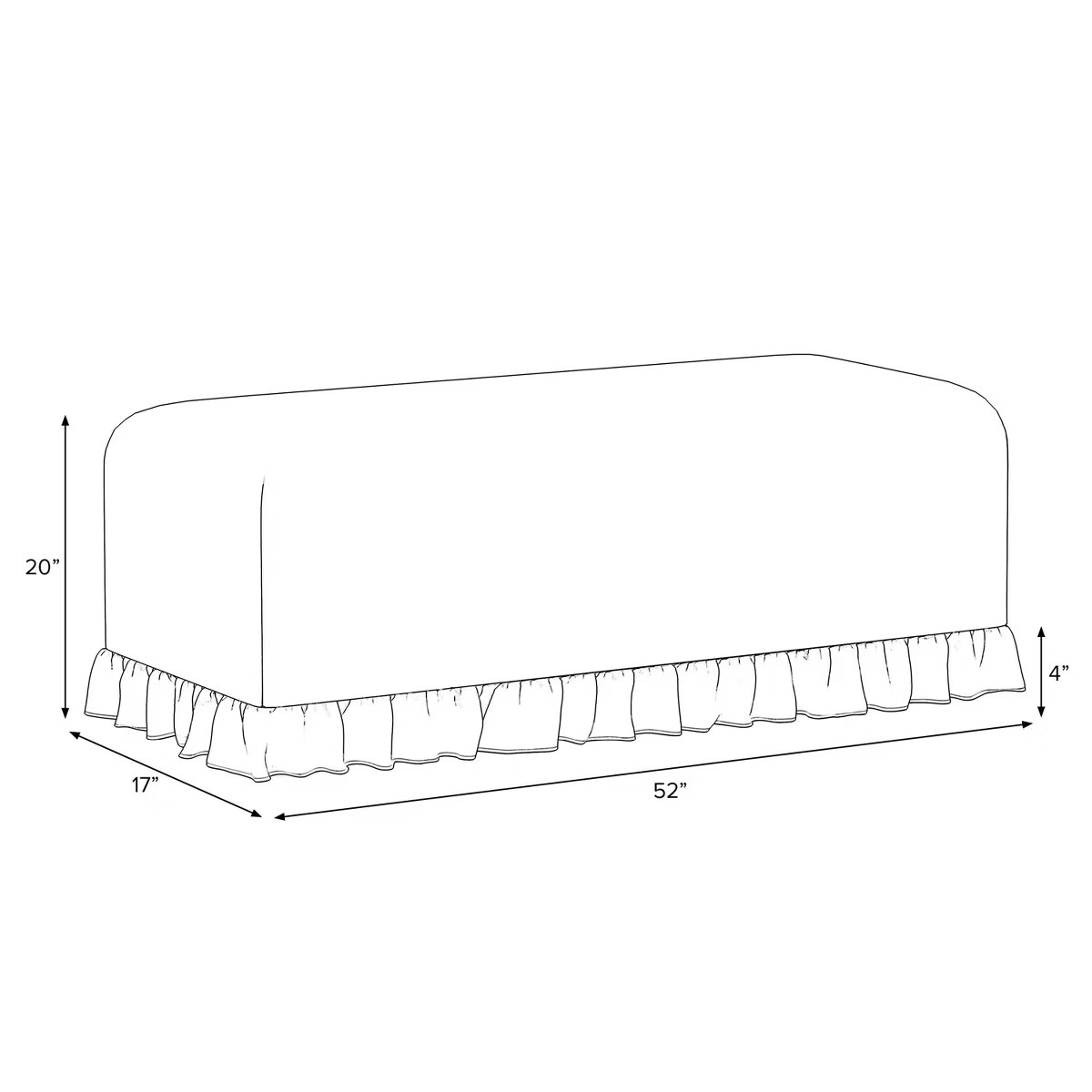 Ruffle Slipcover Dining Bench - Threshold™ designed with Studio McGee | Target