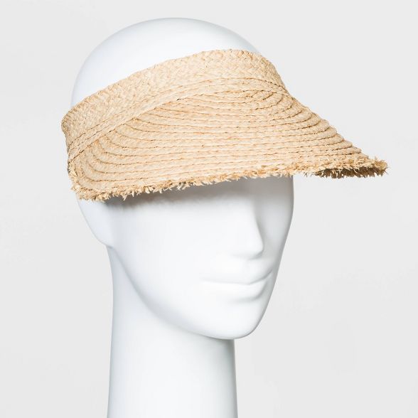 Women's Straw Visor Hats - Universal Thread™ Natural One Size | Target