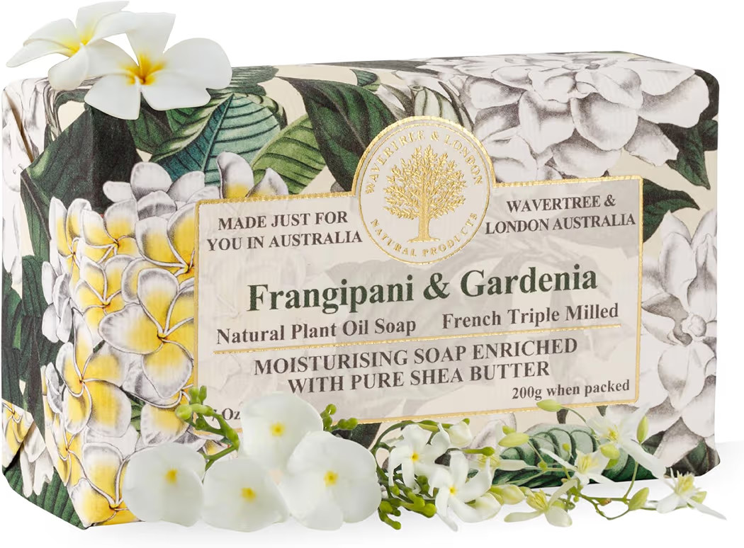 Wavertree & London Frangipani & Gardenia Scented Natural Soap Bar, 7oz Moisturizing French Triple... | Amazon (US)