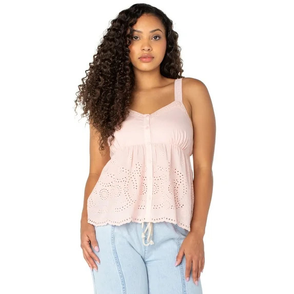 Celebrity Pink Women's and Women's Plus Crochet Cami Top, Sizes XS-XXXL | Walmart (US)