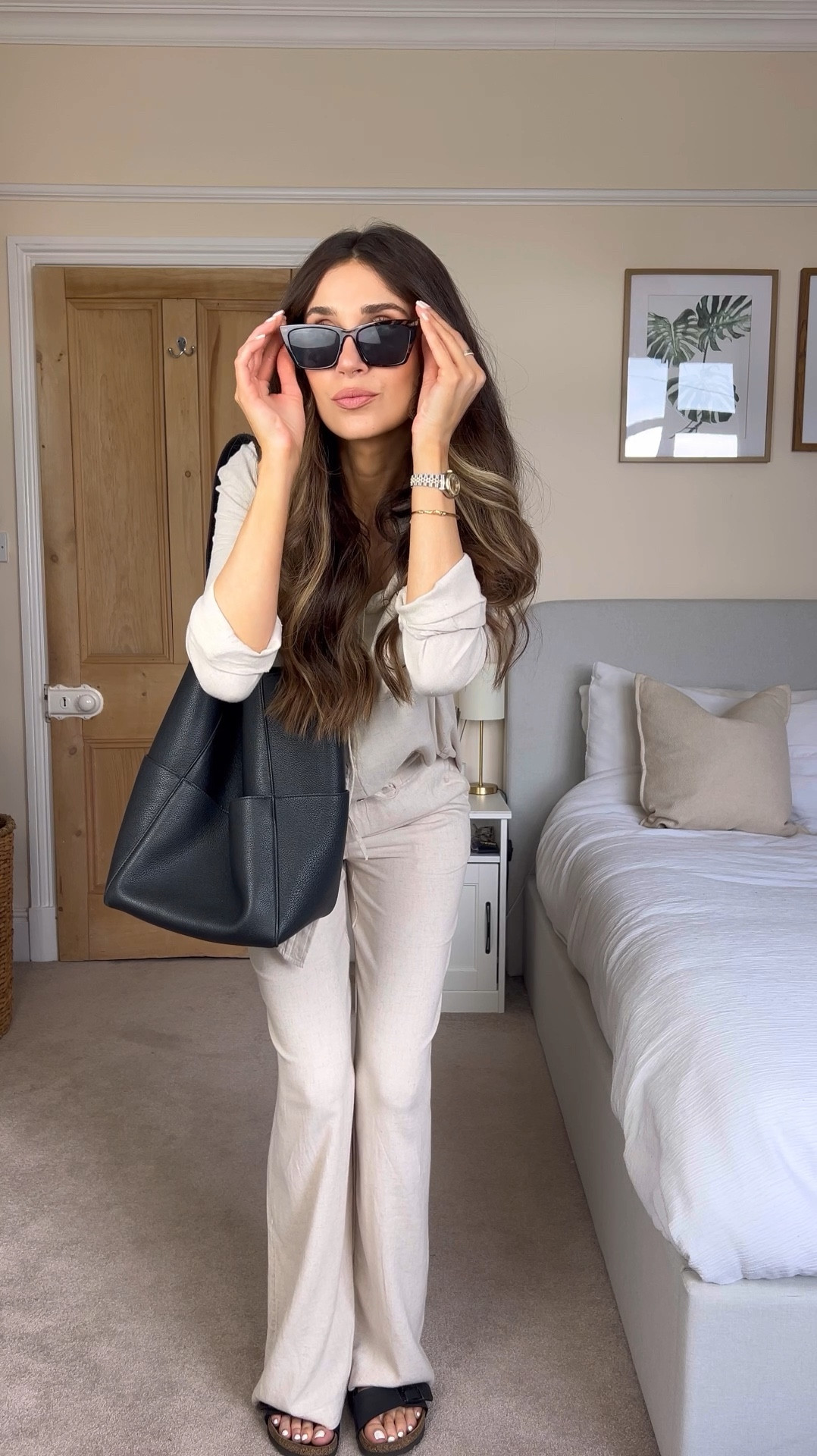 New Look Linen blend two piece set for summer outfit, paired with Birkenstock sandals, tortoise shell cat eye sunglasses 🕶️ 

#LTKsummer #LTKeurope #LTKuk
