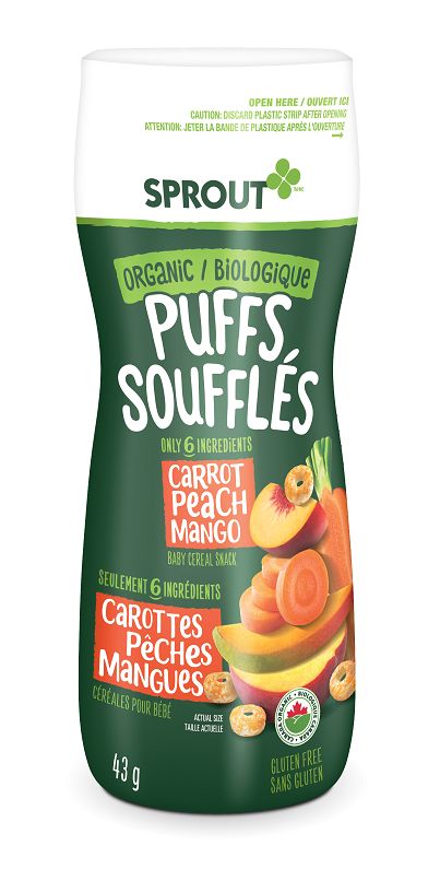 Sprout Organic Puffs Carrot Peach Mango | Well.ca