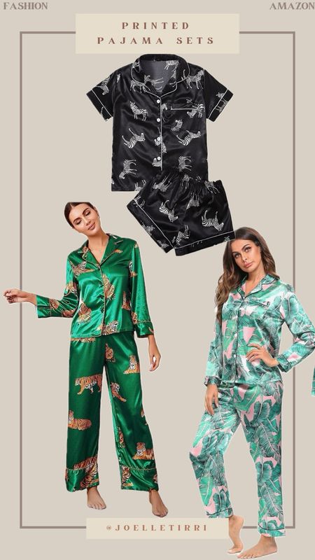 Super cute printed pajama sets from Amazon! Under $40!#amazonfinds #amazonfashion #sets

#LTKfindsunder50