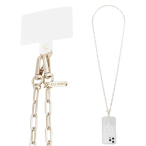 Case-Mate Crossbody Phone Lanyard/Chain [Works with All Phones] Hands-Free Cell Phone Strap - Phone Charm - Neck Chain Holder for iPhone 16 Pro Max/15 Pro Max/14 Pro Max/13 Pro/12 Pro/S24 Ultra - Gold | Amazon (US)