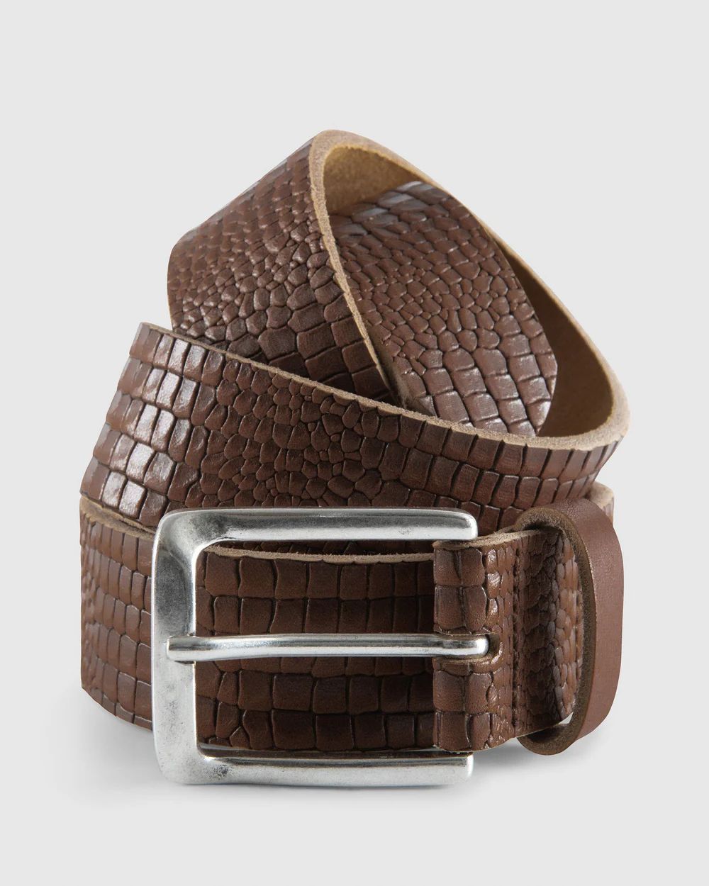 Vintage Lizard Embossed Leather Belt | johnnie O