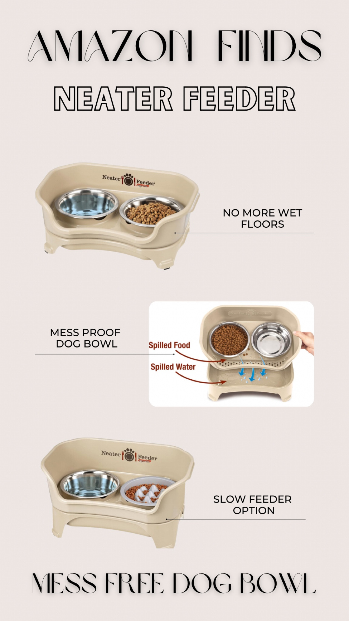 No more wet floors after your dog is done drinking water! 🙌🏽 The Neater Feeder is spill proof, mess proof, and tip proof!! This has been a game changer with two dogs! 

Amazon / Dog / Dog Bowl / Slow Feeder / Mess Free 

#LTKhome #LTKfindsunder100 #LTKfamily