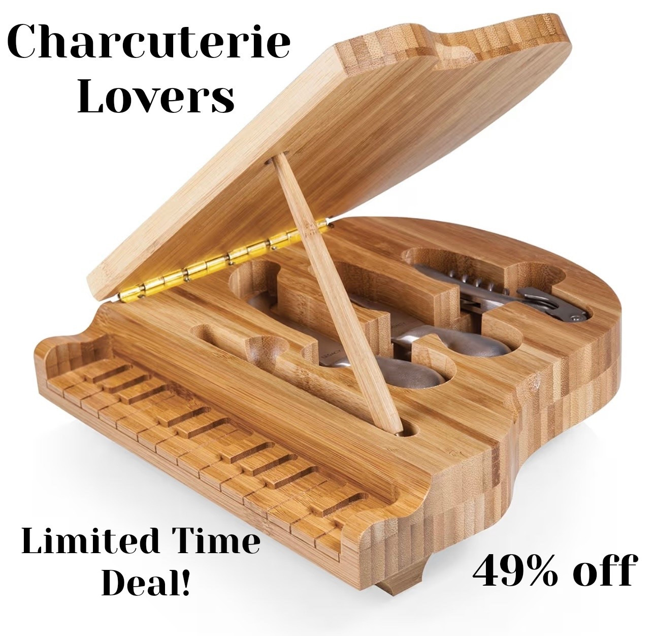 A Piano cheese board and tool set by Toscana. Made of bamboo and includes three brushed stainless steel cheese tools: one corkscrew, one fork-tipped cheese knife, and one cheese fork.

Shop NOW before the limited time deals end on Amazon 😊


#LTKSaleAlert #LTKHome #LTKfoodie