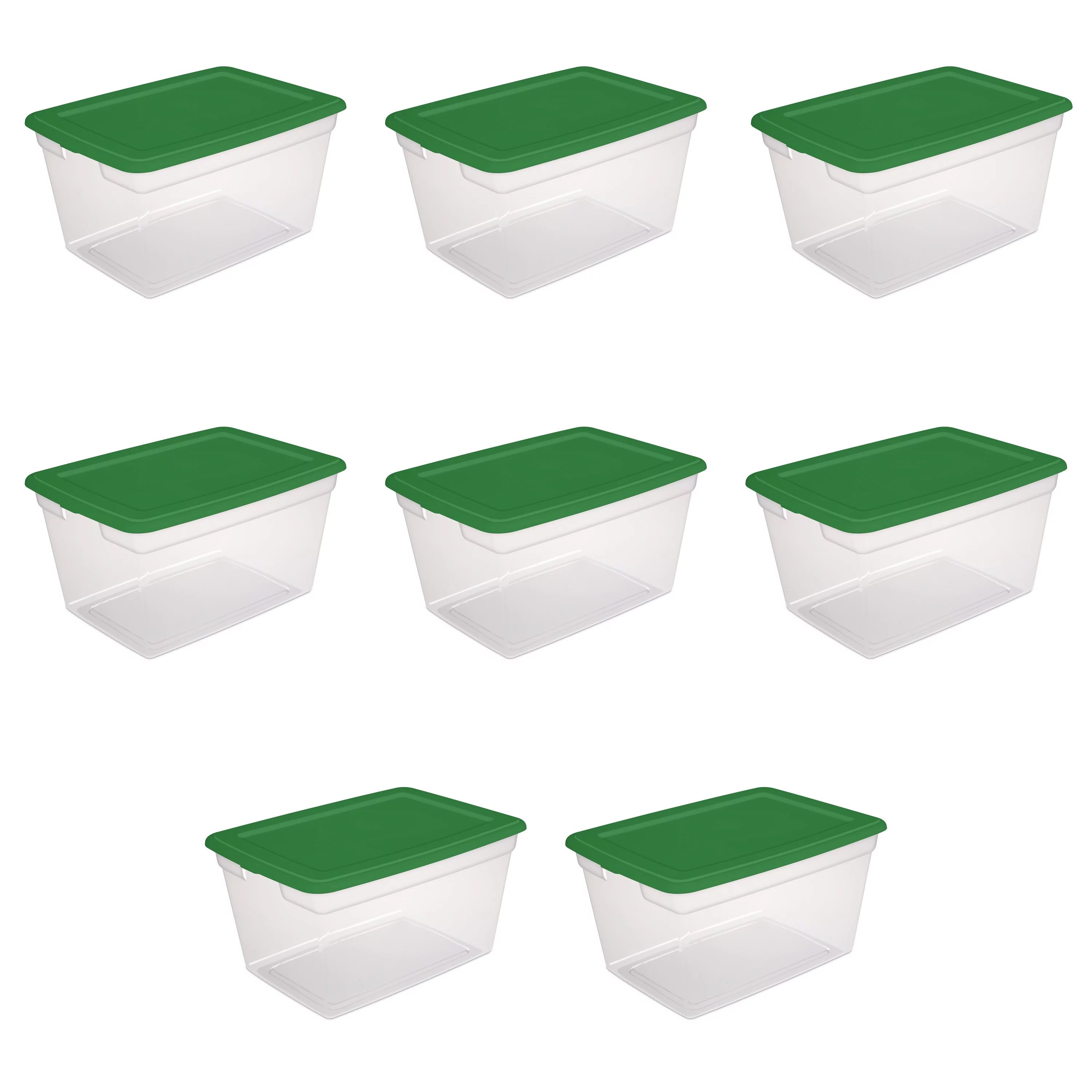 Sterilite Plastic 58 Qt. Storage Box Elf Green Set of 8 - Walmart.com | Walmart (US)