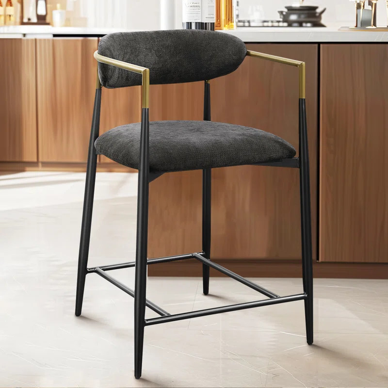Assembled Counter Height Chair Counter Stool with Armrest | Wayfair North America
