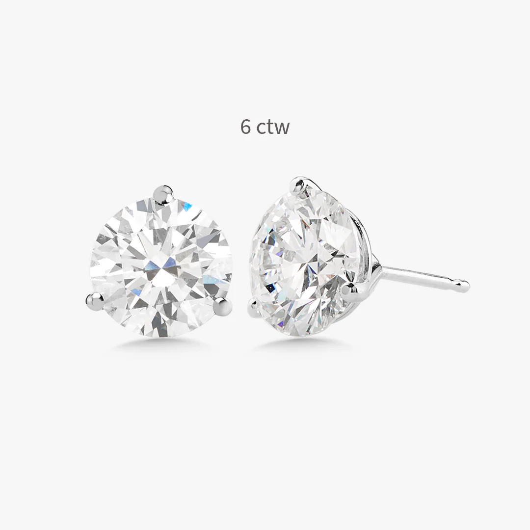 Lab Grown Round Brilliant Cut Diamond Studs | RW Fine Jewelry