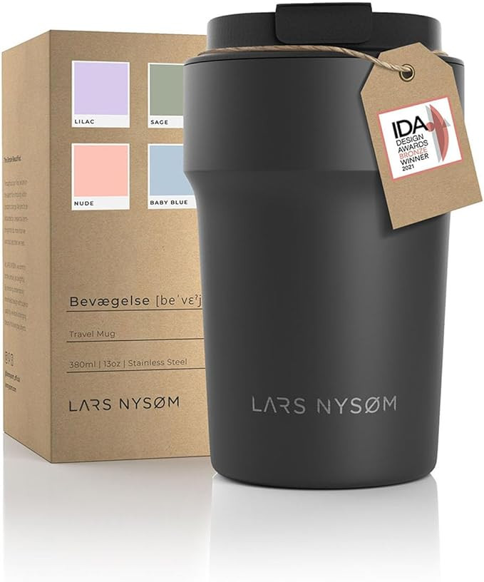 LARS NYSØM Thermo Coffee Mug-to-go 13oz | Travel Mug 0.38 Liter with Insulation | Leak Proof Sta... | Amazon (US)