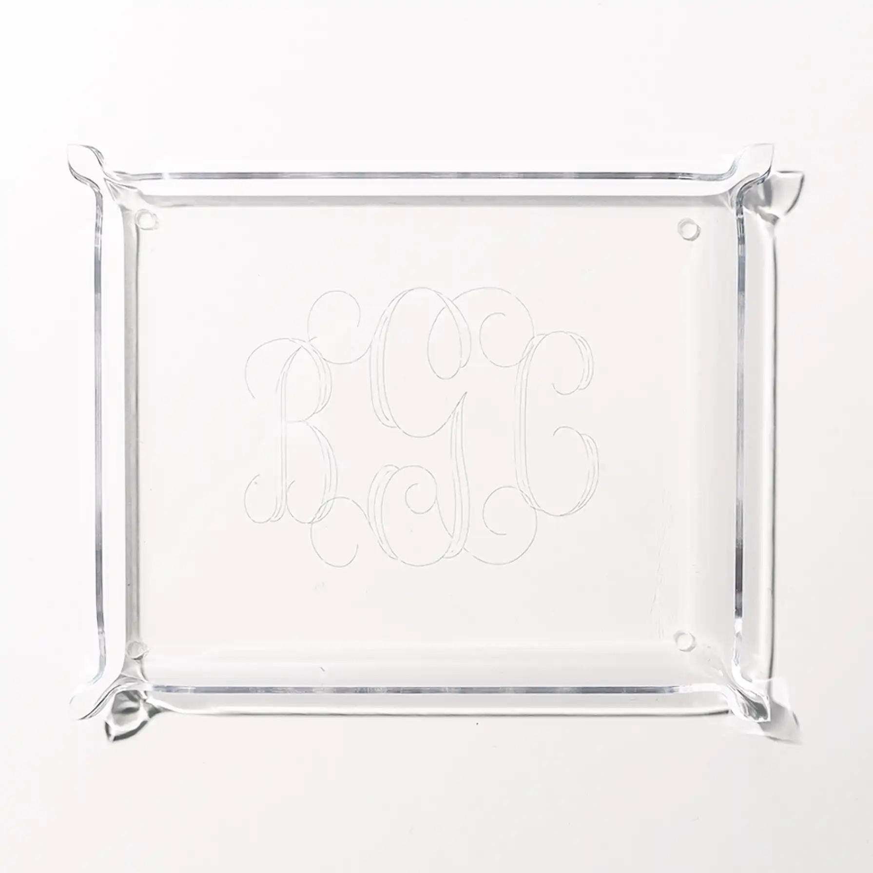 Monogrammed Acrylic Tray | Marleylilly