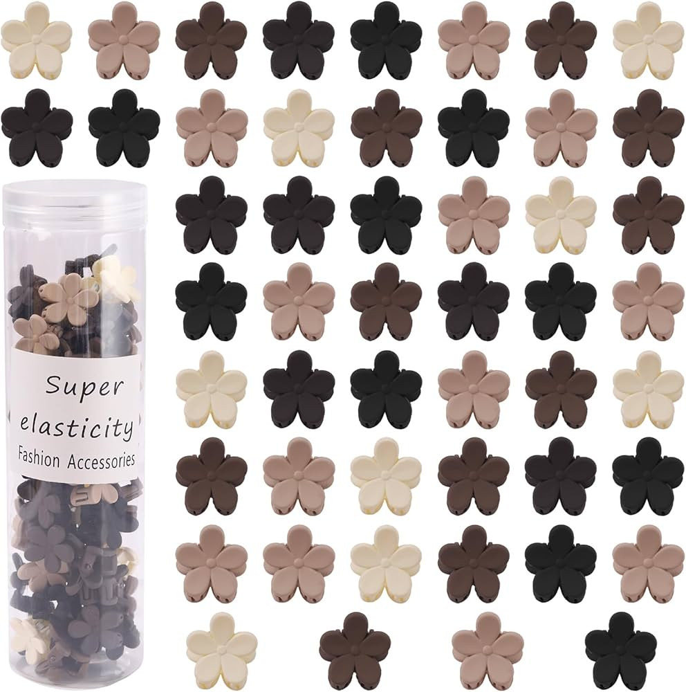 50Pcs Mini Flower Hair Clips for Women Girls,Cute Flower Hair Claw Clips for Thin Fine Hair Tiny ... | Amazon (US)