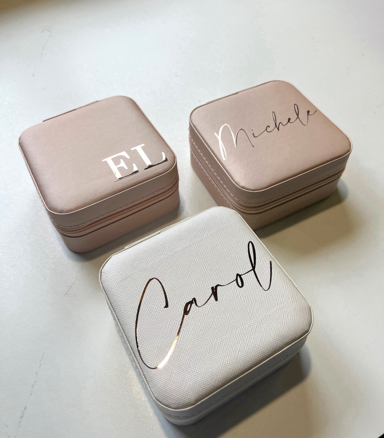 Personalized travel jewelry holders that make the perfect cute & easy diy gift! These are only $6 on amazon!!! Had some fun personalizing them with my cricut. These would make the perfect bachelorette gift 🤍
Linked all my cricut essentials and supplies I used for this! 

Gifts for her, Stocking stuffers, holiday gift ideas, gifts for friends, gifts for college girls, travel accessories, travel essentials, jewelry case

#LTKtravel #LTKGiftGuide #LTKHoliday