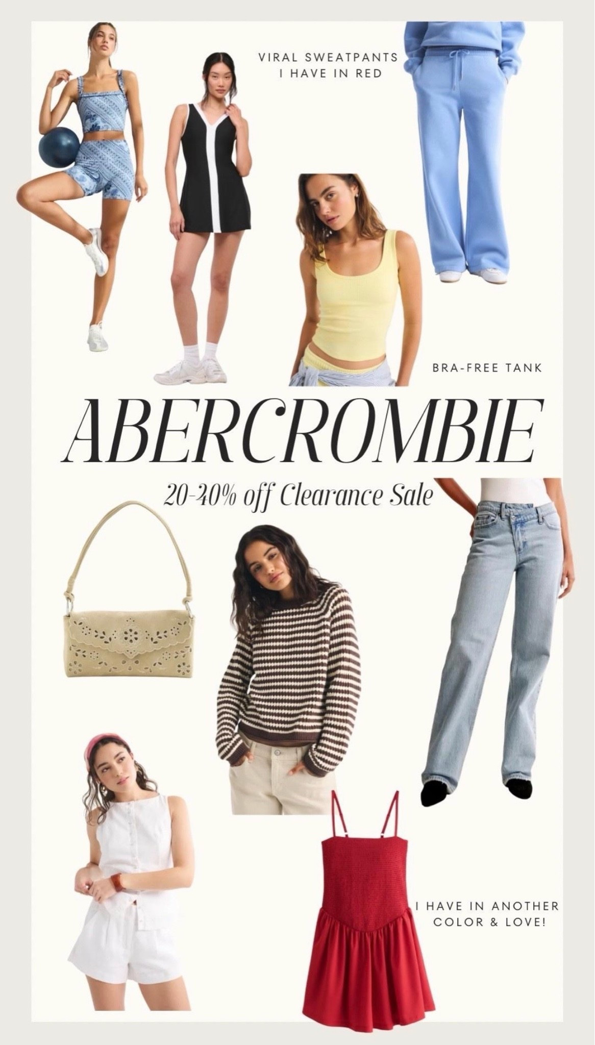 🤍 Abercrombie is having a MAJOR sale on top of their sale. Here’s the top items I found & love! 🛒👏🏼✨