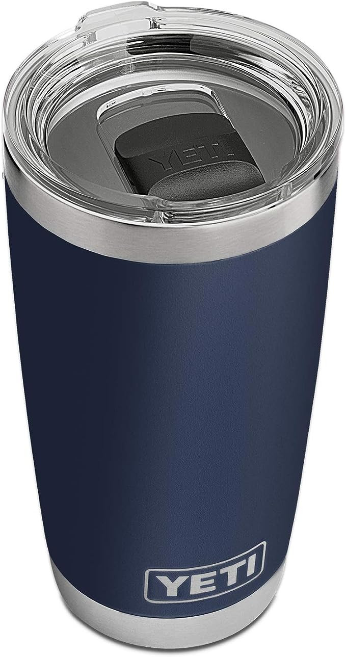 YETI Rambler 20 oz Tumbler, Stainless Steel, Vacuum Insulated with MagSlider Lid, Navy | Amazon (US)