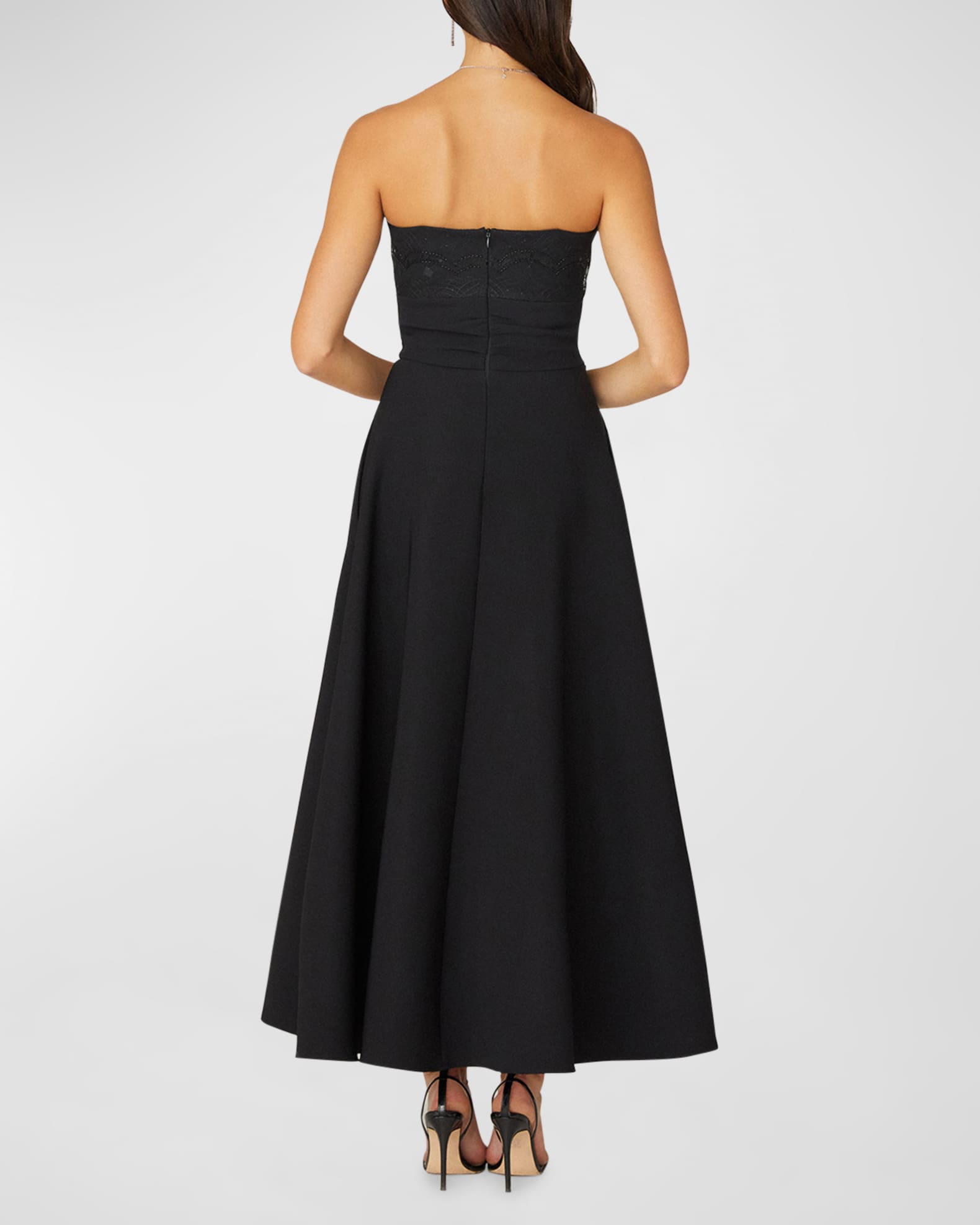 Jasmina Strapless Beaded A-Line Gown | Neiman Marcus