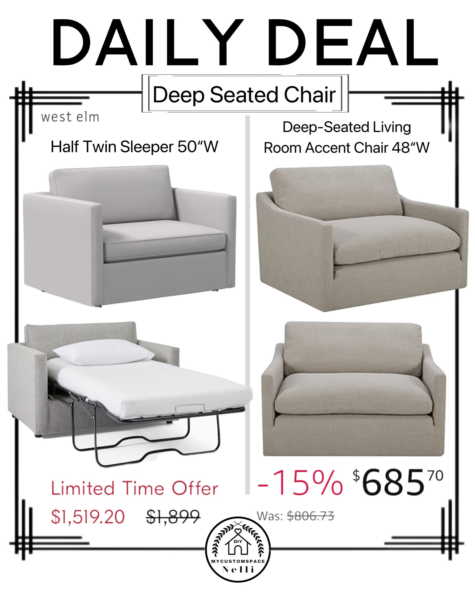 I love deep seated furniture. Bonus it converts into more sleeping spaces👌🏼

Sale, designer vs. deal, homefinds, accent chair 


#LTKFind #LTKsalealert #LTKhome