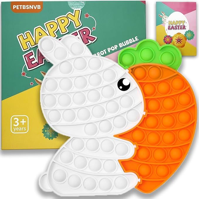 PETBSNVB Bunny Carrot Pop Bubble Fidget Sensory Toys,Puzzle Popper Toy Pack,Great Gifts for Kids ... | Amazon (US)