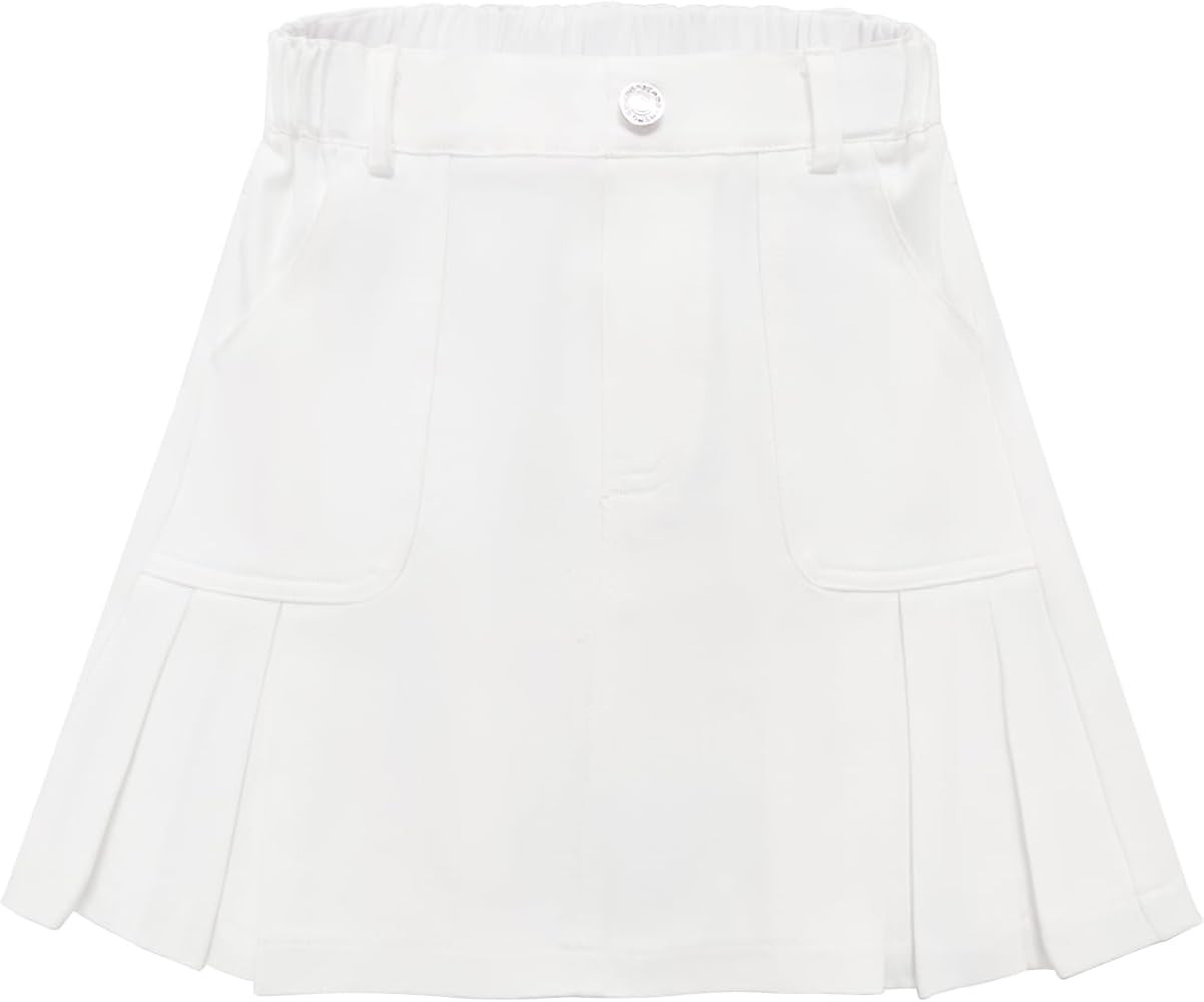 2025 Girl's Denim Skirts Elastic Waist Pleated Toddler Girls Jean Skirt Size 10-12 | Amazon (US)