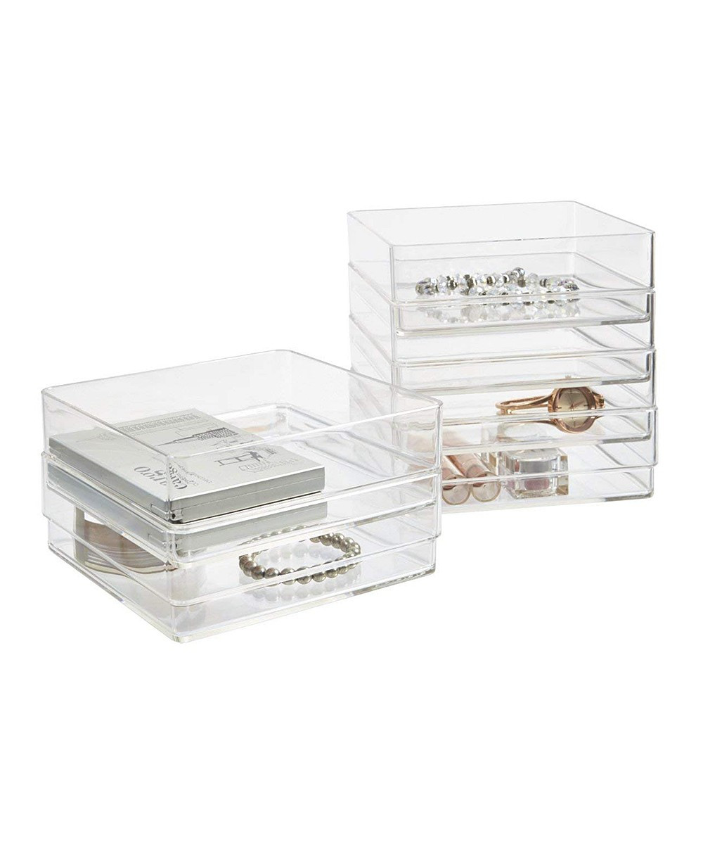 STORi Drawer Organizers Clear - 6'' x 6'' Stackable Drawer Organizer - Set of Six | Zulily