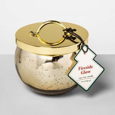 9oz Mercury Glass Ornament Jar Candle Fireside Glow - Opalhouse™ | Target