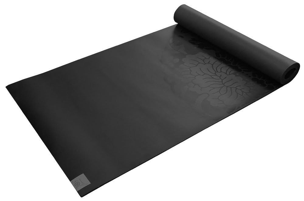 Gaiam Dry-Grip Yoga Mat - 5mm Thick Non-Slip Exercise & Fitness Mat for Standard or Hot Yoga, Pil... | Amazon (US)