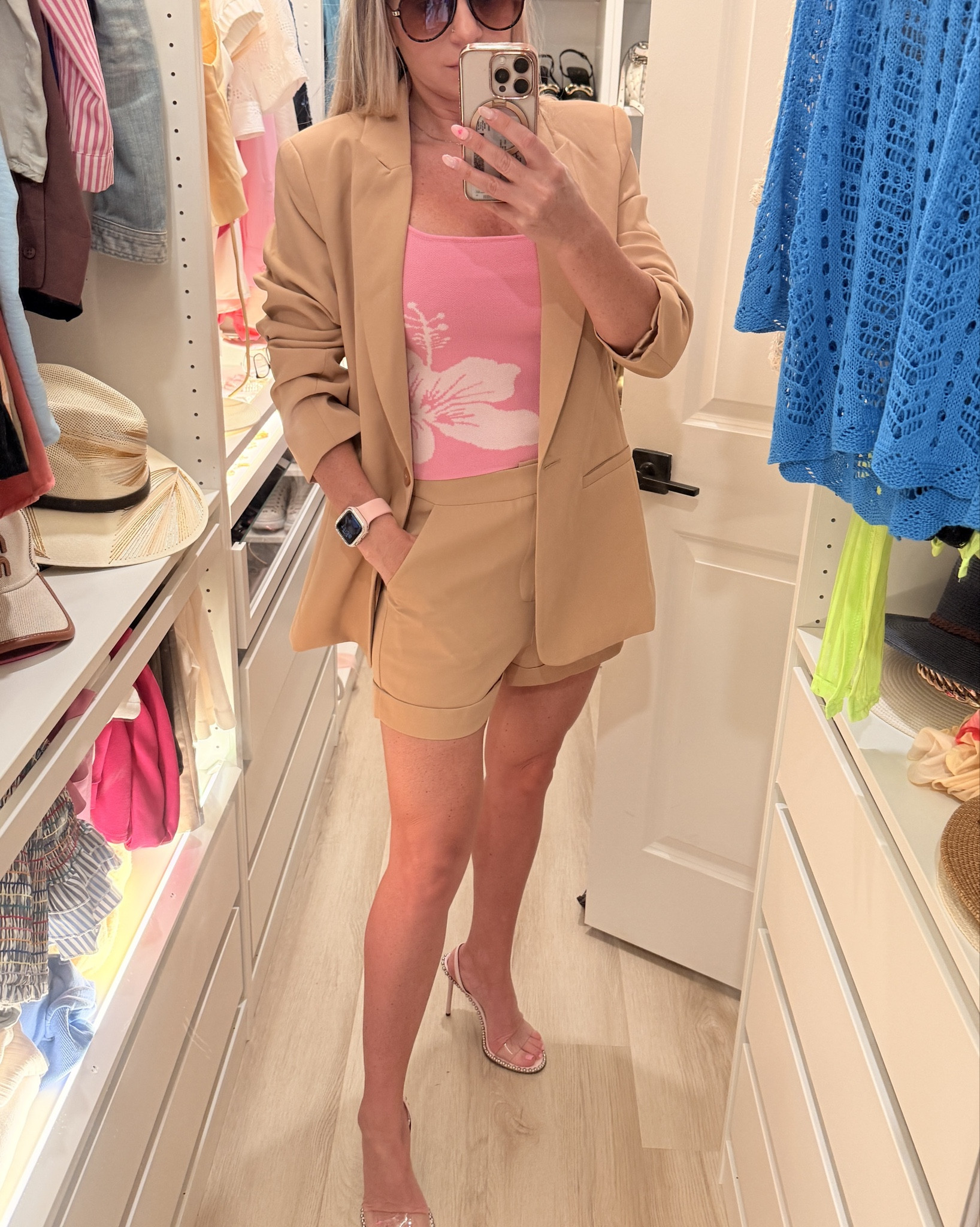 Spring outfit idea. Matching set , shorts and blazer. Runs big so size down. 

#LTKSaleAlert #LTKootd #LTKWorkwear