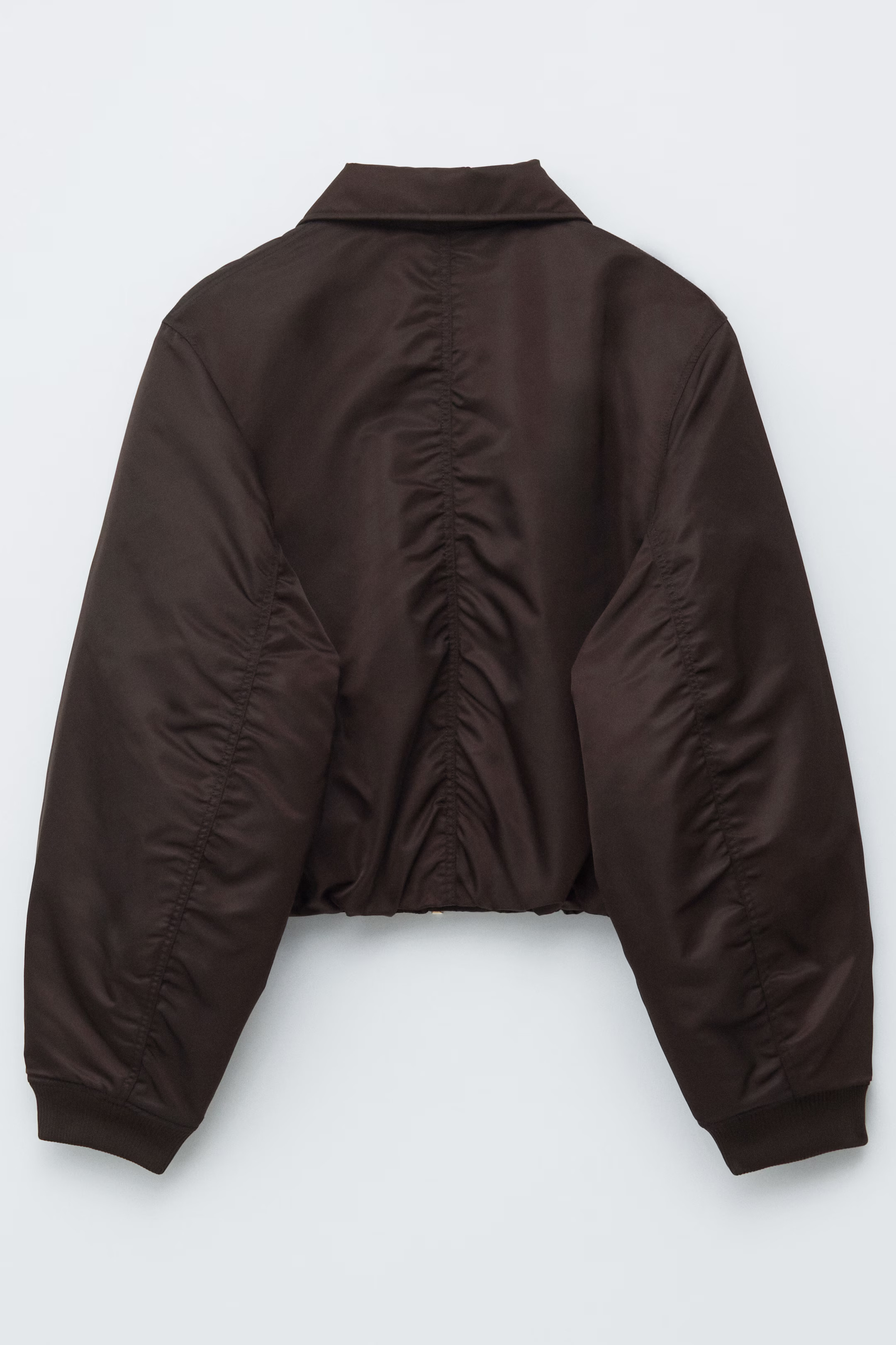 Cropped Bomber Jacket - Dark Brown - Ladies | H&M GB | H&M (UK, MY, IN, SG, PH, TW, HK)