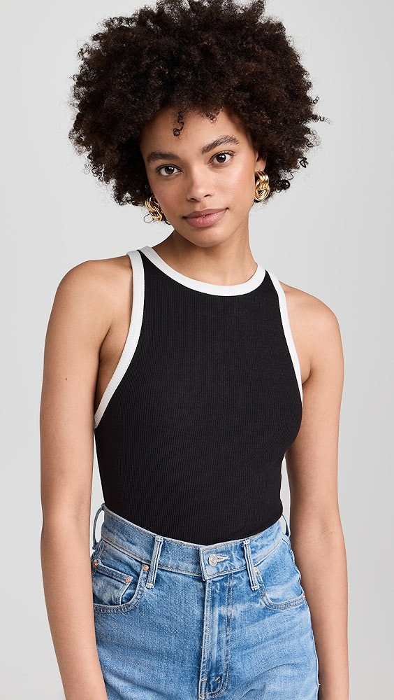 alice + olivia Mirtha Racerback Tank | Shopbop | Shopbop