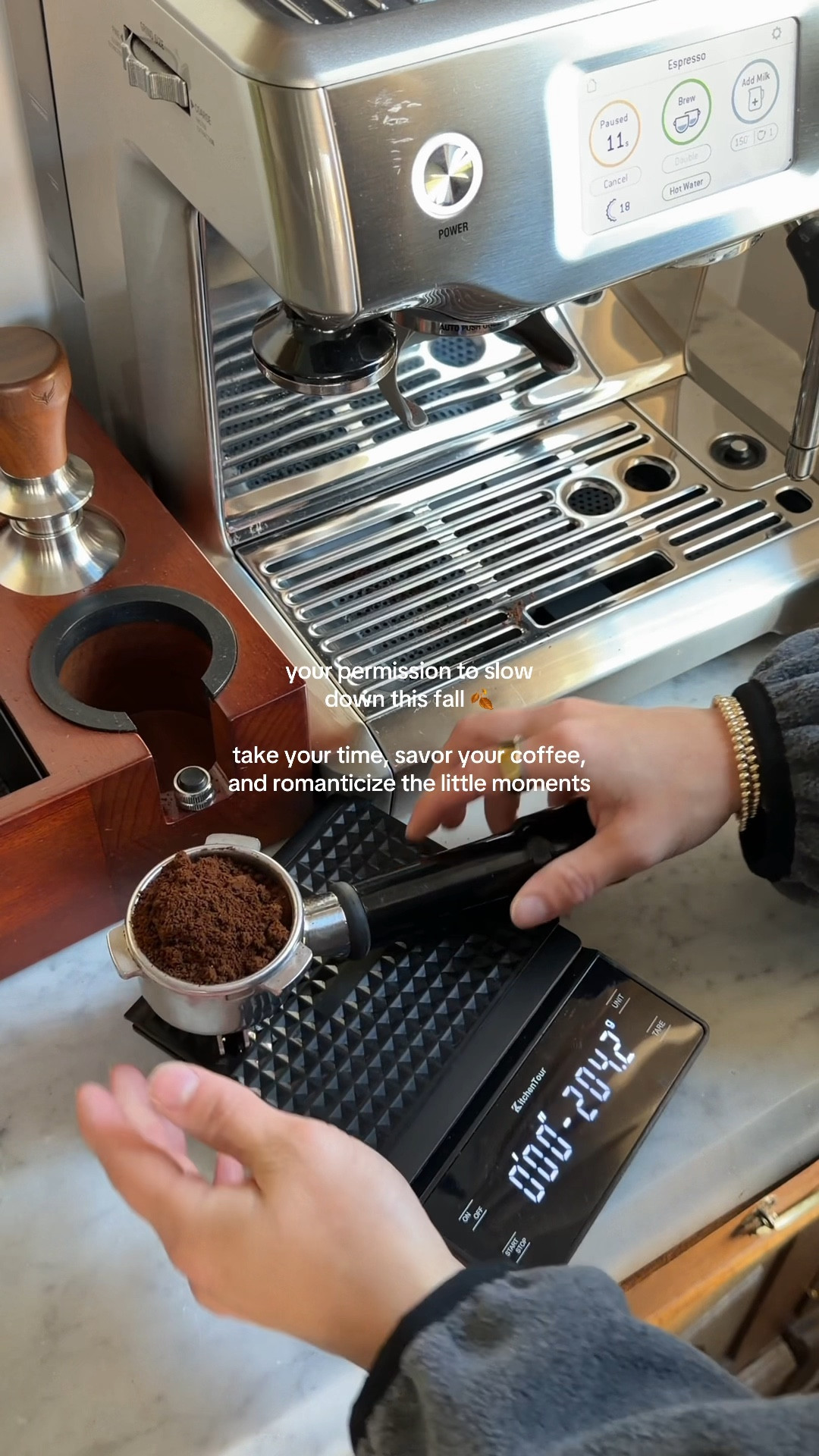 11/8/25 Slow mornings are my favorite this time of year ☕🍂 Now that the days are shorter, I’ve been leaning into slower routines — like making a latte at home in my cozy Aritzia loungewear. Linking my Breville Barista Touch espresso machine (the perfect holiday gift for any coffee lover) and my lounge outfit below 🤍

#LTKHome #LTKGiftGuide