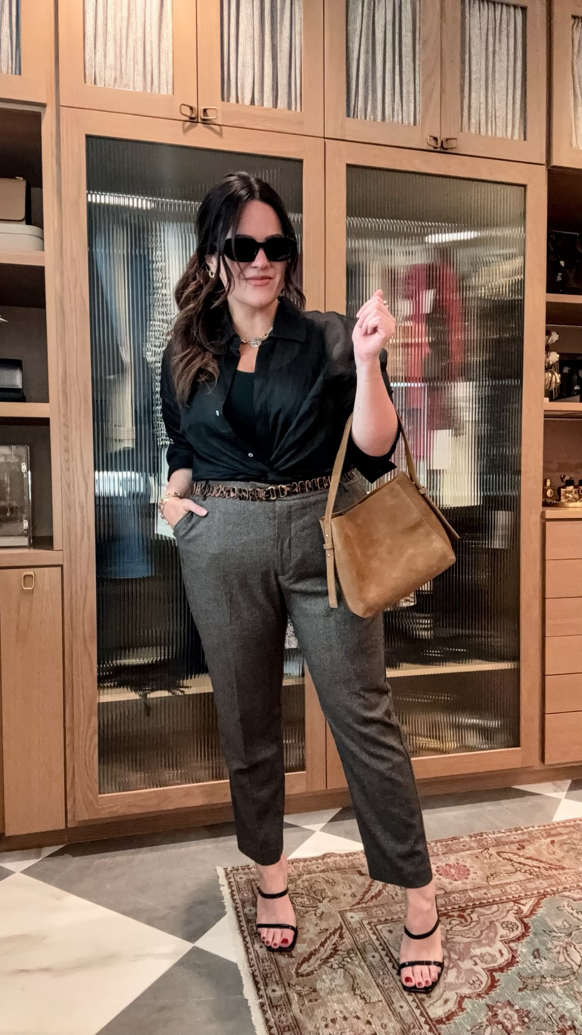 Midsize outfit inspo - work outfit - fall style 
Blouse xl
Leopard Belt large- it is stretchy 
Suede bag 
Amazon heeled sandals tts 
Trousers size 14 
My fave everyday undies smoothing and no panty lines xl (code: taryntrulyxspanx) 

#LTKMidsize #LTKSeasonal #LTKStyleTip