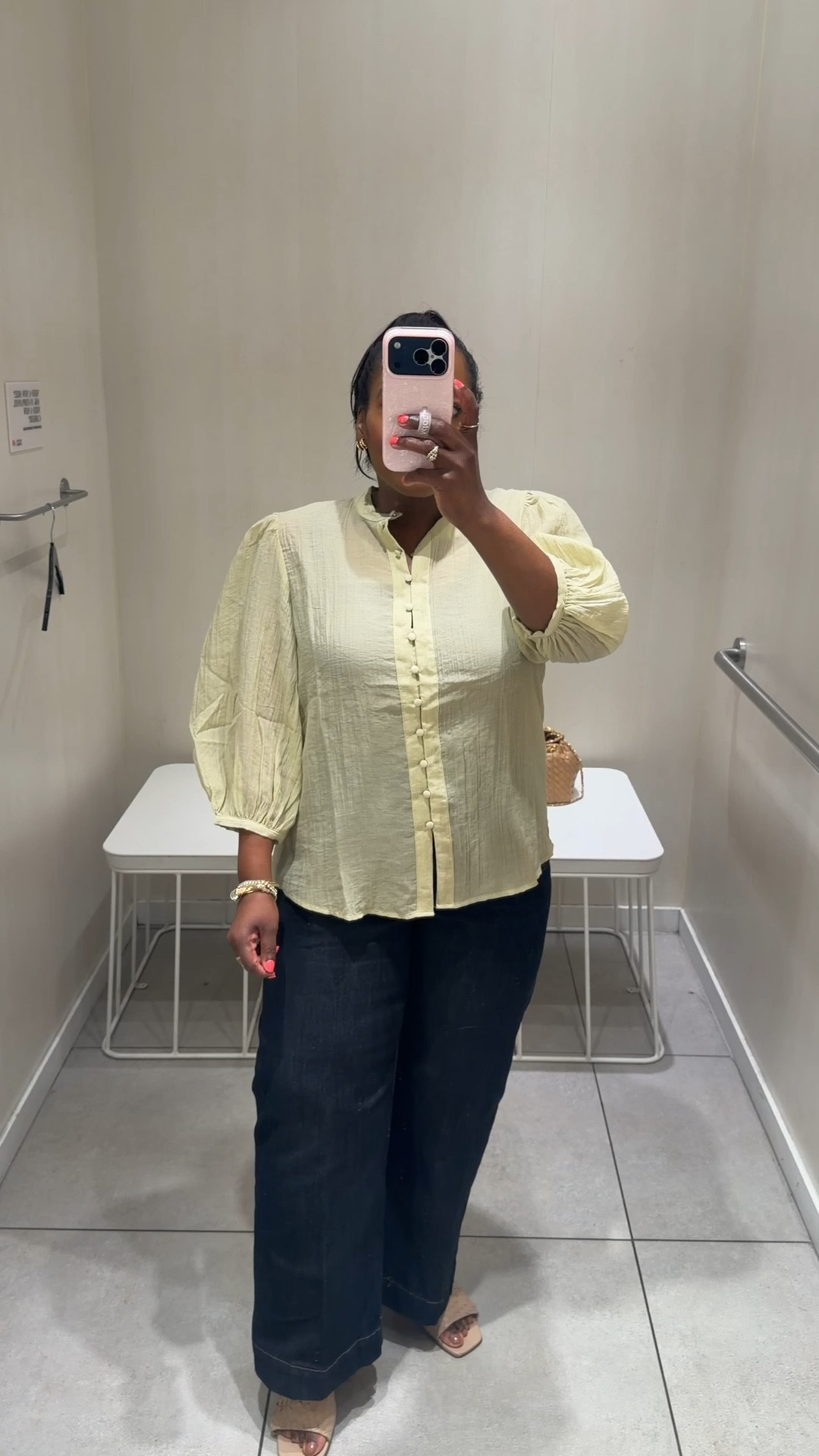 Love the details of this blouse from H&M! Wearing the size large. Has a relaxed fit. 

#LTKgrwm #LTKWorkwear #LTKMidsize