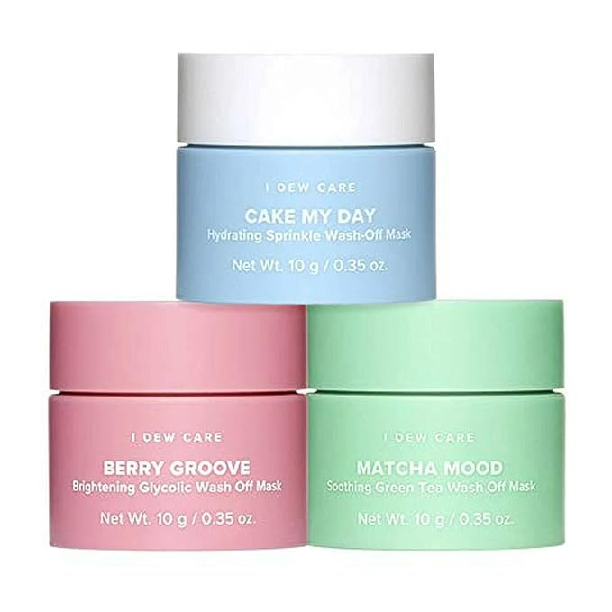 New I Dew Care Mini Scoop Wash-Off Face Mask Trio! Cake My Day Nourishing Sprinkles, Matcha Mood Soo | Amazon (US)