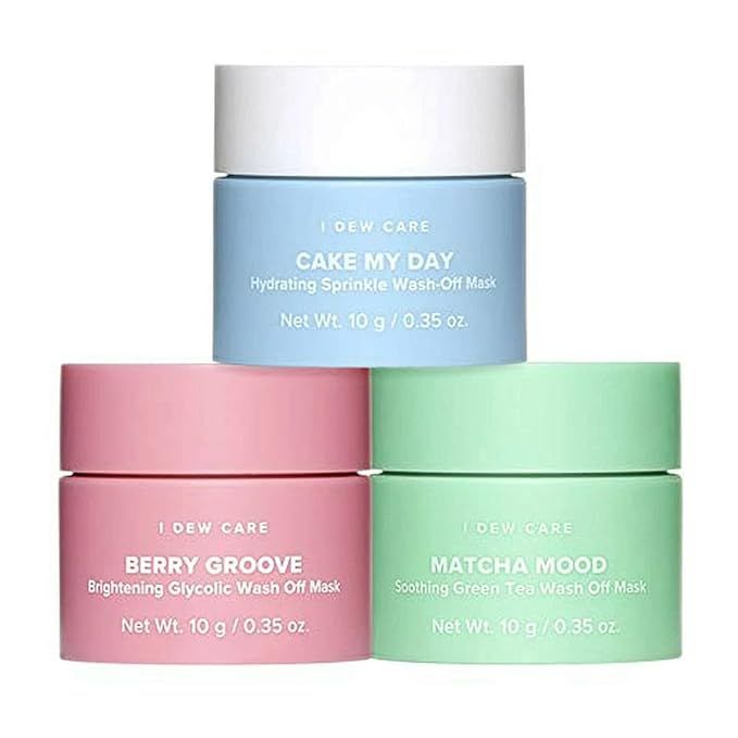 New I Dew Care Mini Scoop Wash-Off Face Mask Trio! Cake My Day Nourishing Sprinkles, Matcha Mood Soo | Amazon (US)