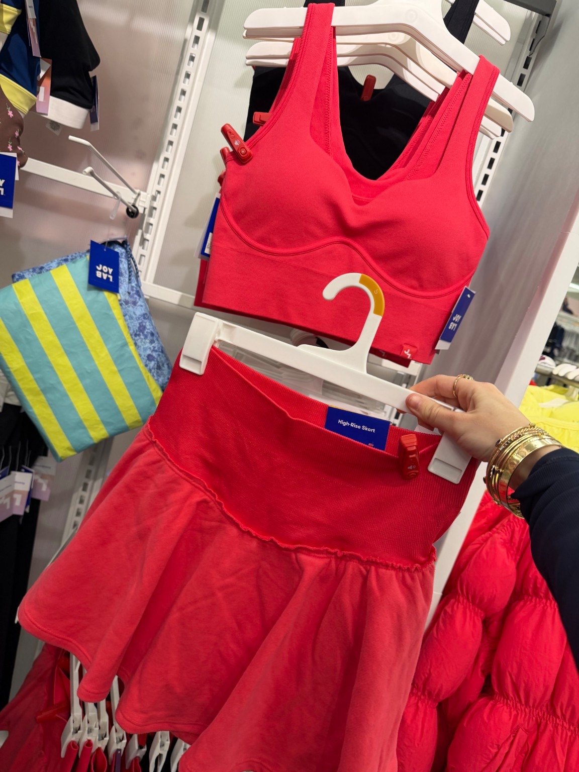 Ran into Target & found the cutest workout outfits!! I mean look at this color!