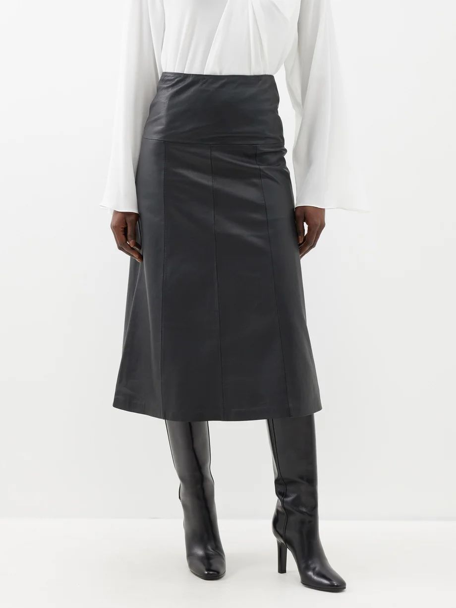 Tianna leather midi skirt | Cefinn | Matches (US)