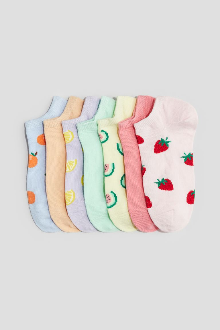 7-pack Ankle Socks - Light pink/strawberries - Kids | H&M US | H&M (US + CA)
