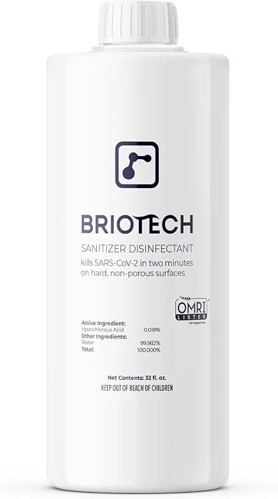 BRIOTECH Sanitizer Disinfectant Hypochlorous Spray, Kill 99.99% of Viruses & Bacteria, Control Mo... | Amazon (US)