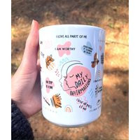 Daily Affirmations Mug, Inspirational Boho Coffee Self Love Care Positive Quote Mug With Sayings, Gift For Her | Etsy (US)