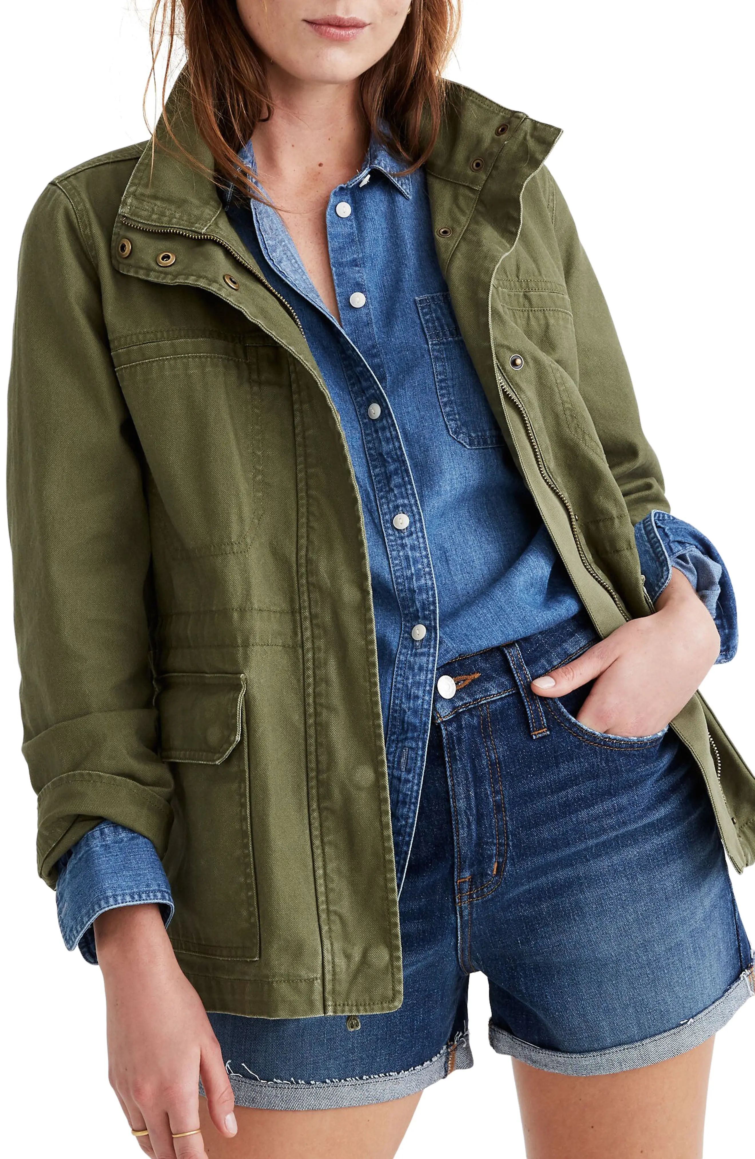 Women's Madewell Dispatch Jacket, Size Medium - Green | Nordstrom