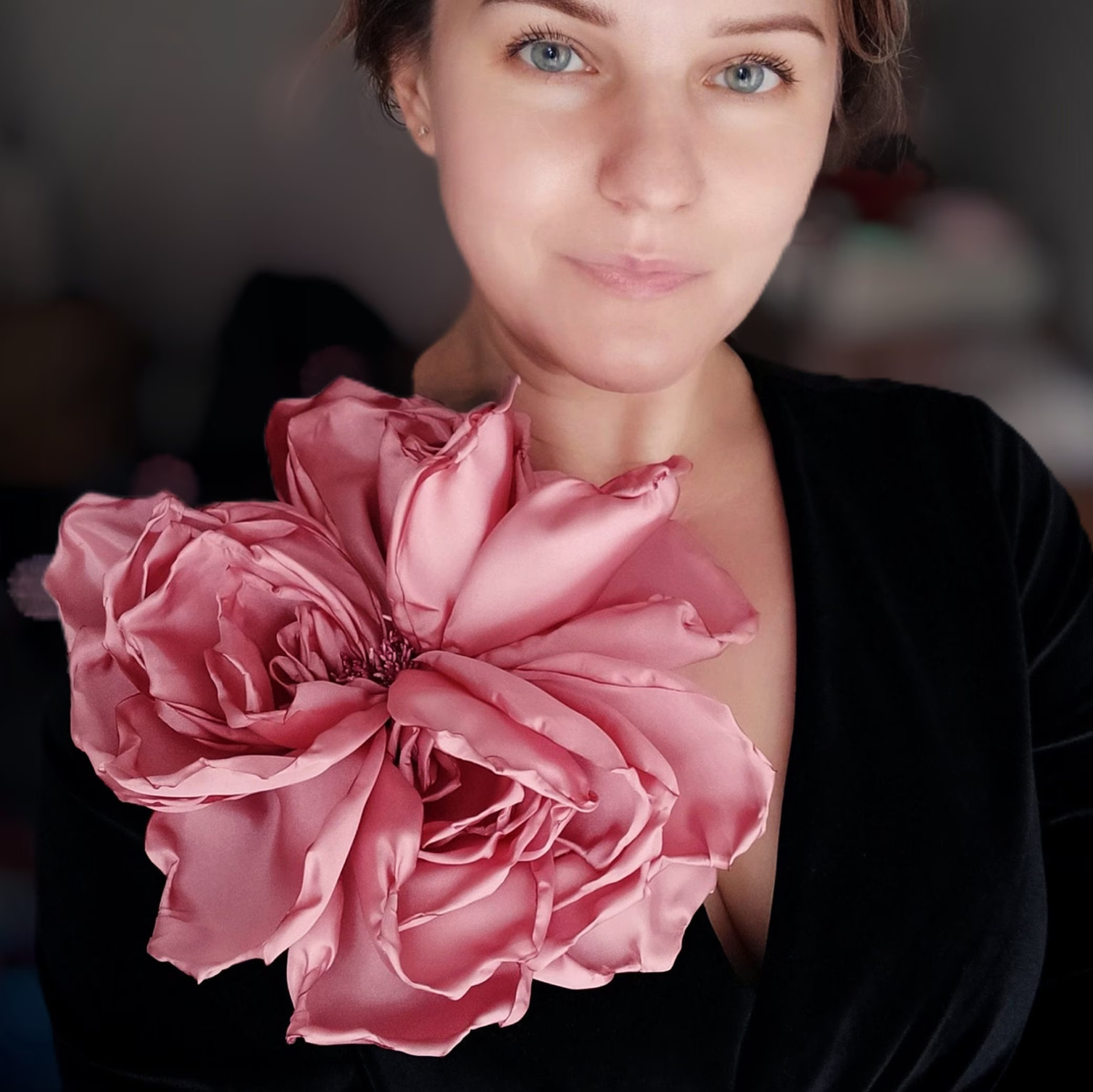 Dusty Pink Large Flower, Big Rose Flower, Big Rose, Large Flower Brooch, Dusty Rose, Flower Acces... | Etsy (US)