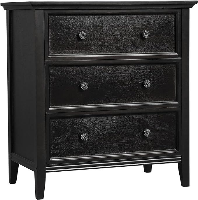 Hasuit 3 Drawer Dresser, Solid Wood Dresser Chest with Wide Storage Space, Storage Tower Clothes ... | Amazon (US)