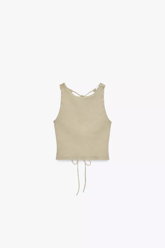 RIB OPEN BACK T-SHIRT | Zara US