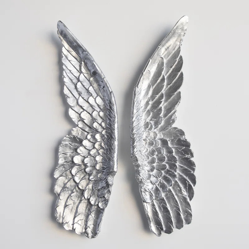 2 Piece Faux Taxidermy Angel Wing Wall Décor Set (Set of 2) | Wayfair North America