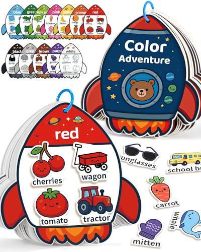 CulinaCraft Montessori Busy Book Color Sorting Toys for 3 Year Old, Preschool Learning Activities & Educational Toys, Toddlers Quiet Book with Sensory Fine Motor Skills Matching Games for Boys Girls | Amazon (US)